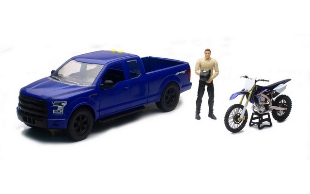 New-Ray 1/14 Ford F-150 with Motorcycle